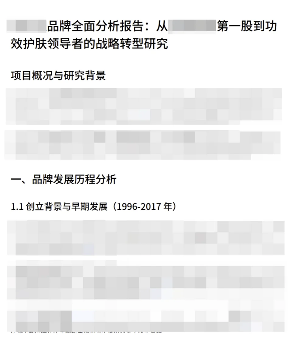 A brand-analysis report
