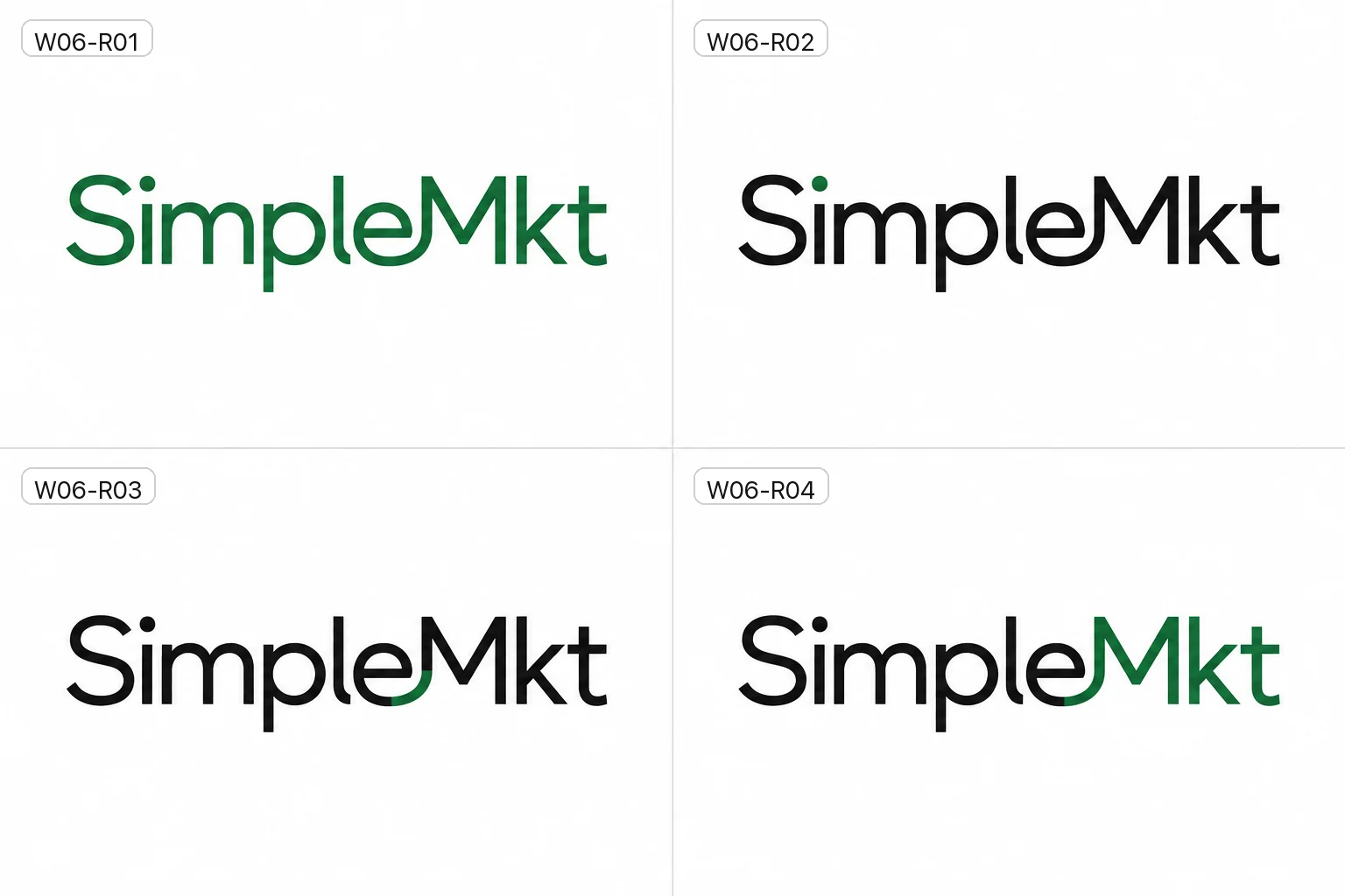 SimpleMkt 图形化字标颜色细化看板