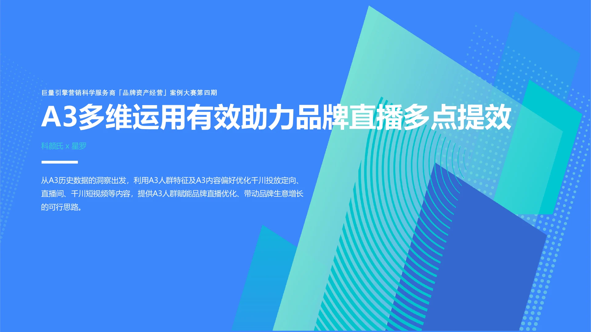 科颜氏 A3多维运用助力品牌直播多点提效 · 第 1 页